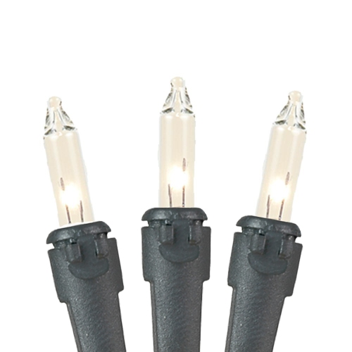 Lumières de Noël miniatures transparentes de 25 pi, 50 lumières de Noël classiques, espacement de 6&nbsp;po, homologuées UL pour intérieur/extérieur