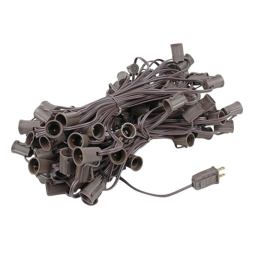 G50 Patio String Lights with 125 Clear Globe Bulbs – Outdoor String Lights – Market Bistro Café Hanging String Lights – Patio Garden Umbrella Globe