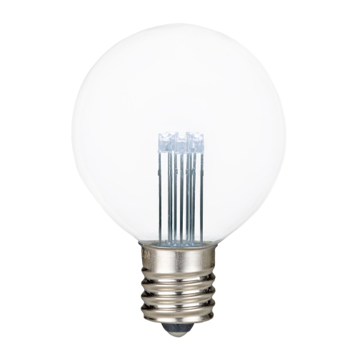 Novelty Lights G50 Glass LED Globe Bulbs, String Light Replacement Bulbs, E17 Intermediate Base, Energy Efficient Outdoor Patio Lighting