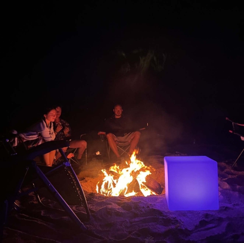 Veilleuse cubique RVB rechargeable Novelty Lights, éclairage d'ambiance étanche avec télécommande, cube lumineux changeant de couleur pour usage