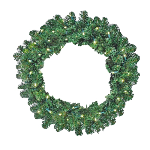 NOVELTY LIGHTS LLC  Novelty Lights Colorado Pine Artificial Christmas Wreath, Pre-Lit And Unlit Options, Realistic Greenery Decor for Front Door