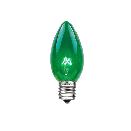 NOVELTY LIGHTS LLC  Novelty Lights 25 Pack C7 Outdoor Christmas Replacement Bulbs, C7/e12 Candelabra Base, 5 Watt