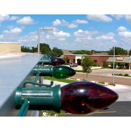 Novelty Lights C9 Magnetic Socketed Holiday Light String, Green Wire, E17 Sockets, For Indoor or Outdoor Steel Surfaces