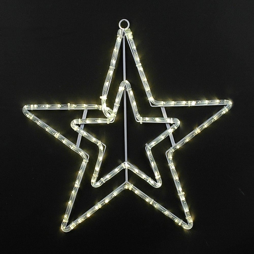 Novelty Lights LED Warm White Star Rope Light Motif Sculpture, Large Star