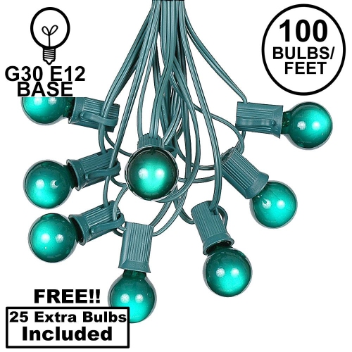 NOVELTY LIGHTS LLC  G30 Patio String Lights w 125 Globe Bulbs - Garden Hanging String Lights - Vintage Backyard Patio Lights - Outdoor String Lights