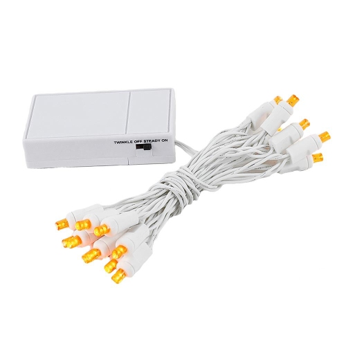 NOVELTY LIGHTS LLC  Novelty Lights Battery Operated Led Mini Lights, 8 Feet Amber Fairy Lights