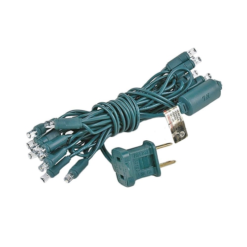 8.5 Foot 20 Light Mini LED Crafting Lights by Novelty Lights, Green Wire with 24 Inch Lead, Non-Connectable Short Fairy Light String for Art