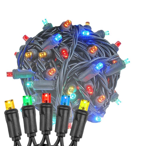 NOVELTY LIGHTS LLC  Novelty Lights 25Ft Christmas String Lights, 50 Led Bulbs On Wire, 6" Spacing, Connectable Indoor Outdoor Commercial Grade