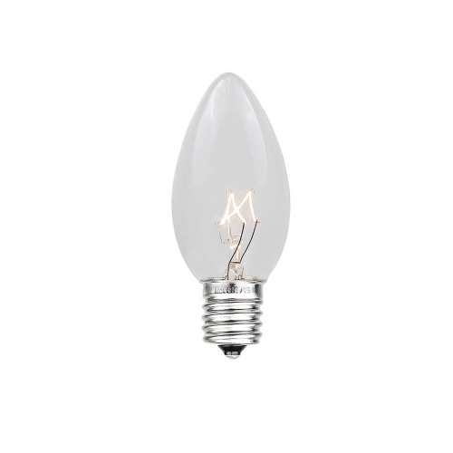 NOVELTY LIGHTS LLC  Novelty Lights C7 Twinkle Christmas Replacement Bulbs, E12 Base, 25 Pack