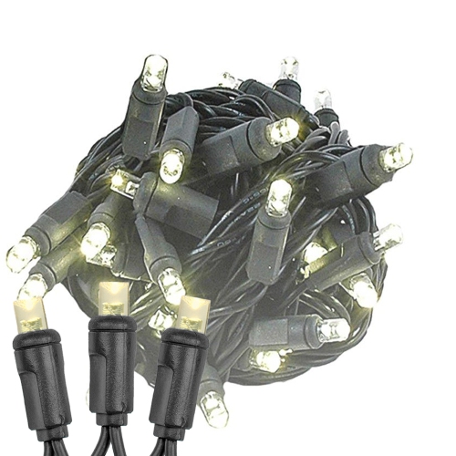 NOVELTY LIGHTS LLC  Novelty Lights 25Ft Christmas String Lights, 50 Warm Led Bulbs In White
