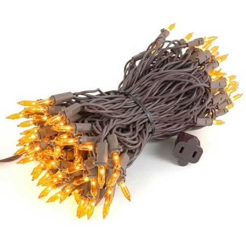 NOVELTY LIGHTS LLC  Novelty Lights 50 Feet 100 Bulbs Traditional Incandescent Mini Lights Wire w 6" Spacing, Commercial Grade And Ul Listed For