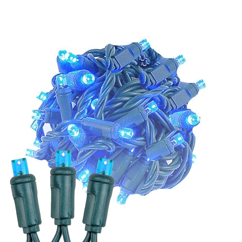 NOVELTY LIGHTS LLC  Novelty Lights 50Ft 100 Led Blue Christmas Lights Wire, Outdoor In Green