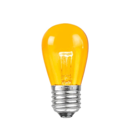 NOVELTY LIGHTS LLC  Novelty Lights 25 Pack S14 Outdoor Patio Edison Replacement Bulbs In Yellow