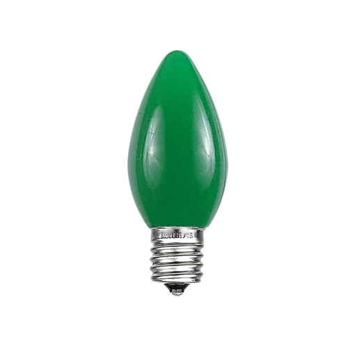 Novelty Lights 25 Pack C9 Ceramic Style LED Christmas Lights, Opaque Replacement Bulbs with E17 Base, Shatterproof Plastic, 3 Ultra-Bright SMDs Per