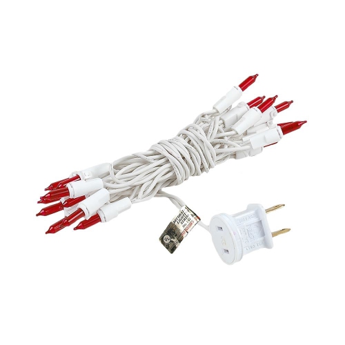 Novelty Lights 8.5 Feet 20 Bulb Mini Light String on White Wire, Non-Connectable Incandescent Fairy Lights for Bottles and Crafts, 4" Bulb Spacing,