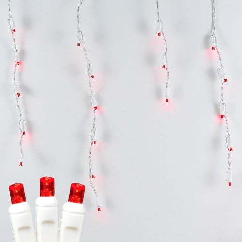NOVELTY LIGHTS LLC  Novelty Lights Christmas Led Icicle Light Set, Warm, Wide Angle 5MM Wire, 7.5' Long, 70 Light In White