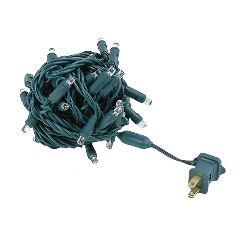 Novelty Lights 50 Light LED Twinkle Christmas LED Mini Light Set, Outdoor Fairy Wedding String Lights, Green White, 25 Feet