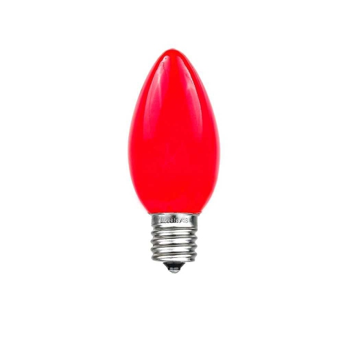 NOVELTY LIGHTS LLC  Novelty Lights 25 Pack C7 Outdoor Ceramic Christmas Replacement Bulbs, C7/e12 Candelabra Base, 5 Watt