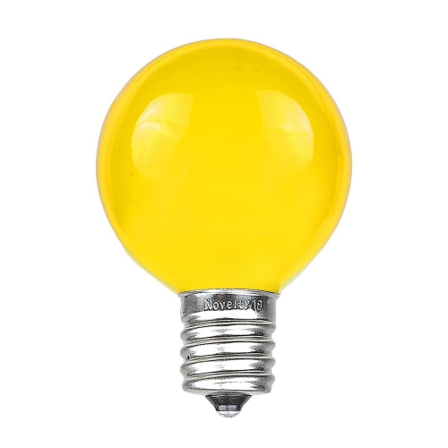 NOVELTY LIGHTS LLC  Novelty Lights 25 Pack G50 Outdoor Patio Globe Replacement Bulbs, Yellow, E17/c9 Intermediate Base, 7 Watt