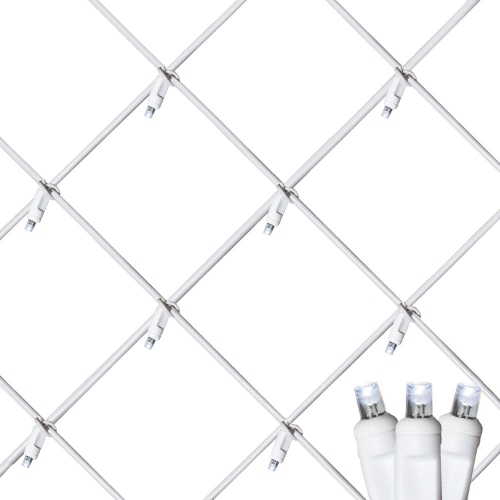 Novelty Lights 4x6 Net Lights, 100 LEDs with 4 Inch Spacing, 5mm Wide Angle Bulbs, Connectable End To End, Outdoor Weather Resistant Tree and Bush