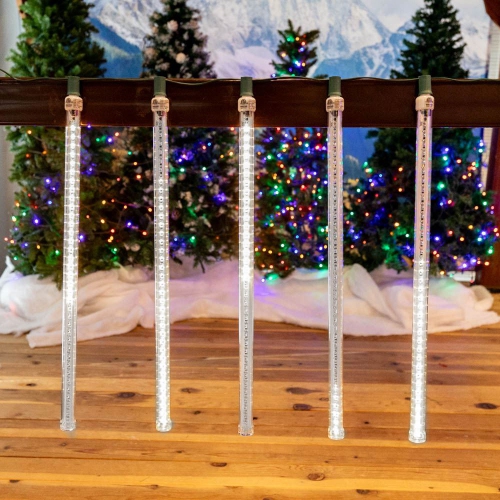 NOVELTY LIGHTS LLC  Novelty Lights Meteor Shower Lights, Led Cascading Starfall Icicle Tubes, Pack Of 5, Ul Listed, Durable Polycarbonate Lens, E17/c9
