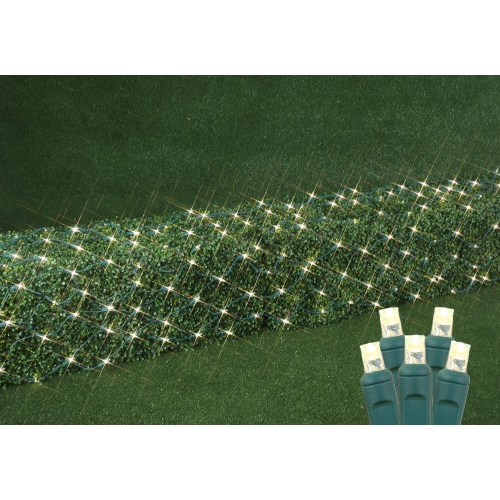 NOVELTY LIGHTS LLC  Novelty Lights 2X10 Outdoor Net Lights, 100 Warm White Leds Wire In Green
