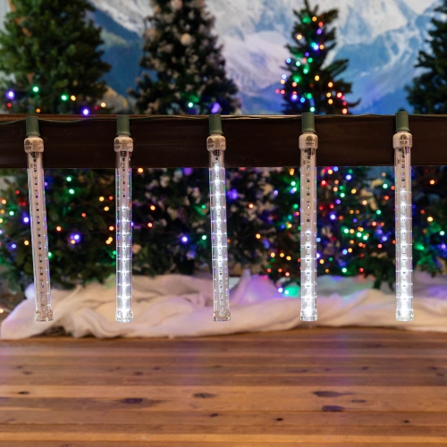 NOVELTY LIGHTS LLC  Novelty Lights Meteor Shower Lights, Led Cascading Starfall Icicle Tubes, Pack Of 5, Ul Listed, Durable Polycarbonate Lens, E17/c9