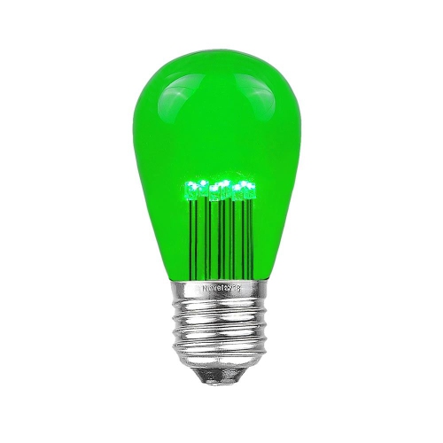 Novelty Lights LED S14 Outdoor Patio Edison Replacement Bulbs, E26 Medium Base, 1 Watt