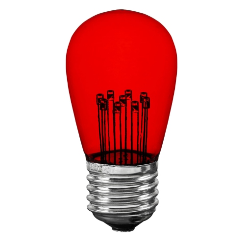 Novelty Lights LED S14 Outdoor Patio Edison Replacement Bulbs, E26 Medium Base, 1 Watt