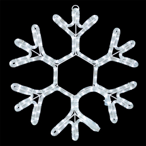 Novelty Lights Christmas Snowflake LED Rope Light Sculpture, Pure White