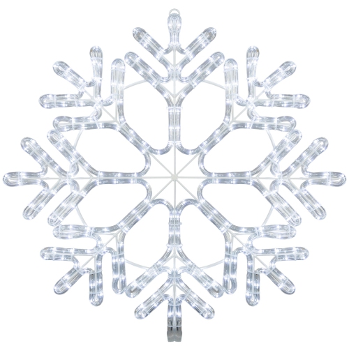 NOVELTY LIGHTS LLC  Novelty Lights Christmas Snowflake Led Rope Light Sculpture, Pure In White