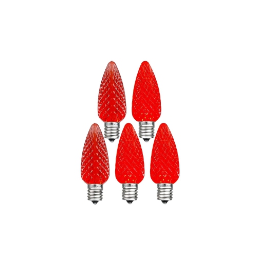NOVELTY LIGHTS LLC  Novelty Lights 25 Pack C9 Led Twinkle Christmas Replacement Bulbs In Red