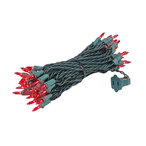 NOVELTY LIGHTS LLC  Novelty Lights 25 Feet 50 Mini Christmas Lights Wire String, Traditional Vintage Christmas Light, 6 Inch Spacing, Indoor/outdoor