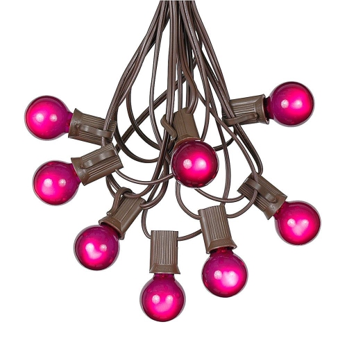 NOVELTY LIGHTS LLC  G30 Patio String Lights With 25 Globe Bulbs, Outdoor Wire, 25 Feet In Brown
