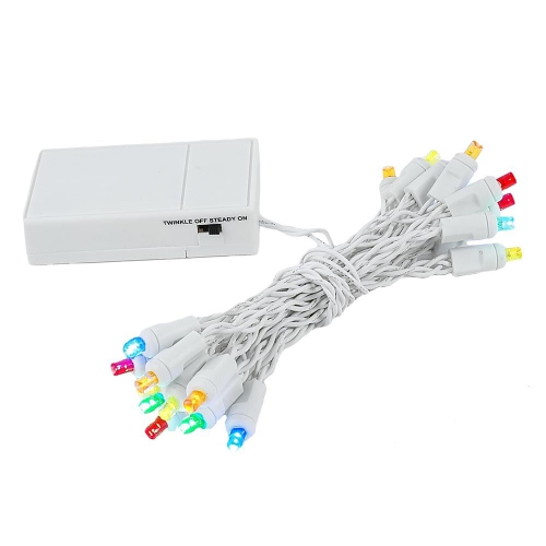 NOVELTY LIGHTS LLC  Novelty Lights 20 Count Battery Operated Led Multicolor Fairy Lights 8 Feet