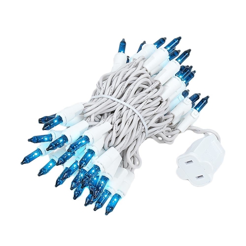 NOVELTY LIGHTS LLC  Novelty Lights 11 Feet 50 Bulb Incandescent Mini Light String, 2.5-Inch Spacing On Wire, Ul Listed Commercial Grade