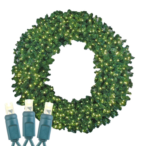 NOVELTY LIGHTS LLC  Novelty Lights Colorado Pine Artificial Christmas Wreath, Pre-Lit And Unlit Options, Realistic Greenery Decor for Front Door