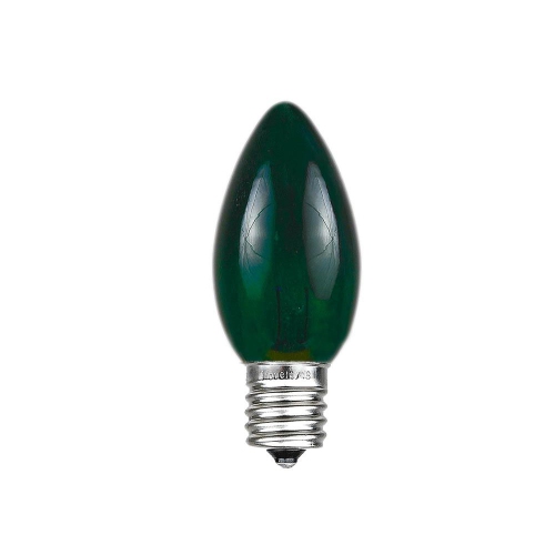 Novelty Lights 25 Pack C7 Outdoor Christmas Replacement Bulbs, C7/E12 Candelabra Base, 5 Watt