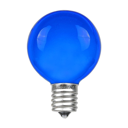 NOVELTY LIGHTS LLC  Novelty Lights Incandescent G50 Globe Replacement Bulbs, Blue, 25 Pack