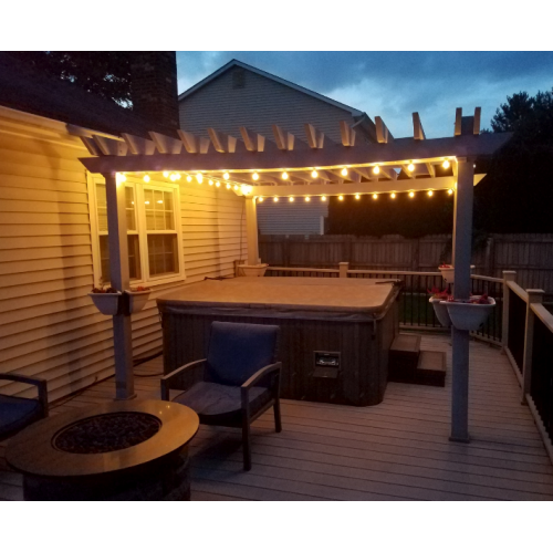 Novelty Lights G40 LED Patio String Light Sets, Warm White, Weather Resistant and Shatterproof Replaceable Plastic Globe Bulbs