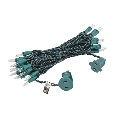 Petite guirlande de lumières de fantaisie de 5 pi et 35 ampoules, ampoules transparentes sur fil vert, lumières de fée espacées de 4&nbsp;po,