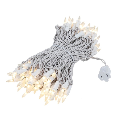 NOVELTY LIGHTS LLC  Novelty Lights 50 Feet 100 Bulb Incandescent Mini Light String, 6-Inch Spacing On Wire, Ul Listed Commercial Grade Indoor/outdoor
