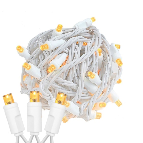 NOVELTY LIGHTS LLC  Novelty Lights 11Ft Christmas String Lights, 50 Led Bulbs On Wire, 2.5" Spacing, Connectable Indoor Outdoor Commercial Grade