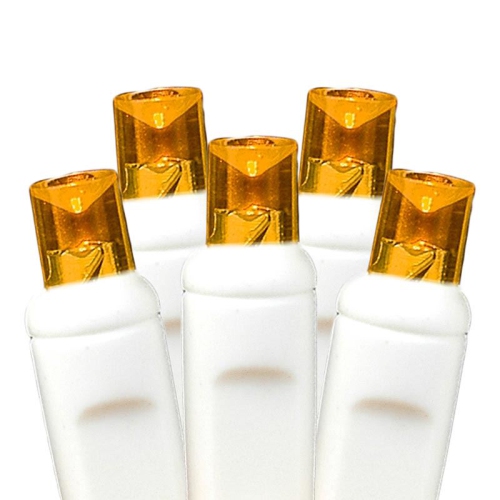 Novelty Lights Battery Operated LED Mini Lights 18 Feet, 50 Count Fairy Lights on White Wire, On/Off & Timer Modes, Indoor/Outdoor Use, 3x D-Cell