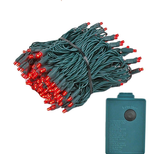 NOVELTY LIGHTS LLC  Novelty Lights 46.5 Feet 140 Light Led Chasing Christmas String, 16 Function Controller On Wire, Ul Listed for Indoor/outdoor Use