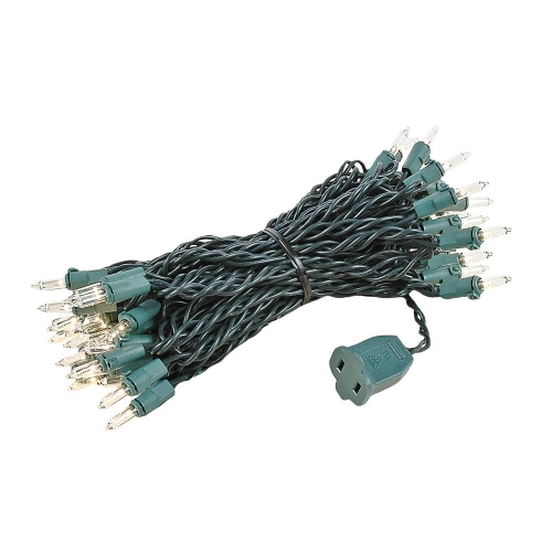 NOVELTY LIGHTS LLC  Novelty Lights 25 Feet 50 Mini Christmas Lights Wire String, Traditional Vintage Christmas Light, 6 Inch Spacing, Indoor/outdoor