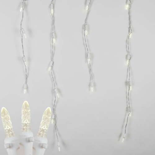NOVELTY LIGHTS LLC  Novelty Lights M5 Christmas Led Icicle Light Set Wire, 15' Long, 150 Light In White