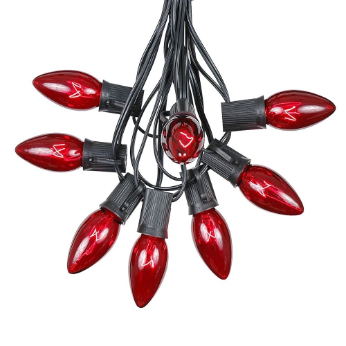 NOVELTY LIGHTS LLC  C9 Christmas String Light Set - Outdoor Christmas Light String - Hanging Christmas Lights - Roofline Light String - Outdoor Patio