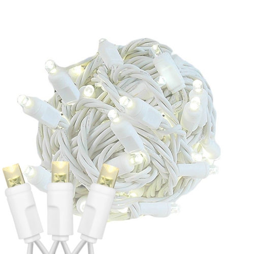 NOVELTY LIGHTS LLC  Novelty Lights 11Ft Christmas String Lights, 50 Led Bulbs On Wire, 2.5" Spacing, Connectable Indoor Outdoor Commercial Grade