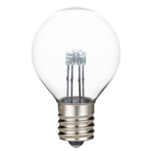 Novelty Lights 25 Pack G30 Glass LED Globe Bulbs, String Light Replacement Bulbs, E12 Candelabra Base, Energy Efficient Outdoor Patio Lighting